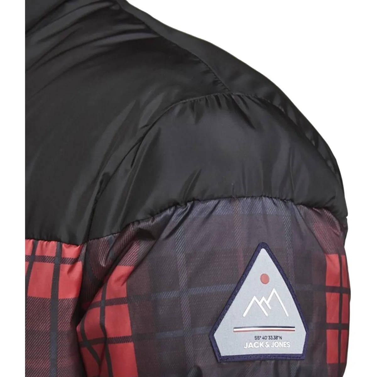 12157783 JORCALL PUFFER JACKET BLACK CHECKED