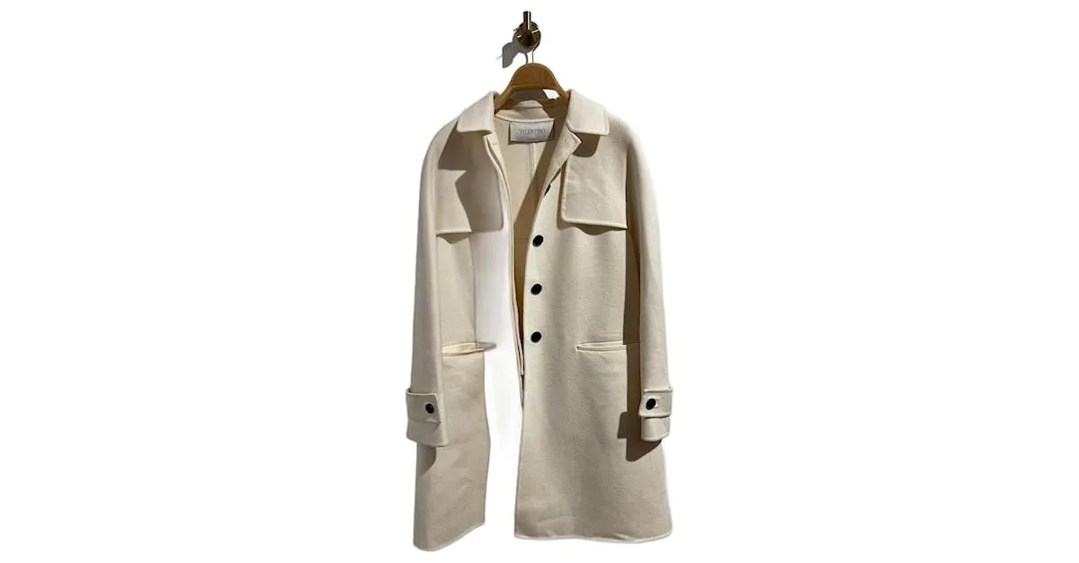Abrigos VALENTINO GARAVANI T.IT 48 Lana Blanco 