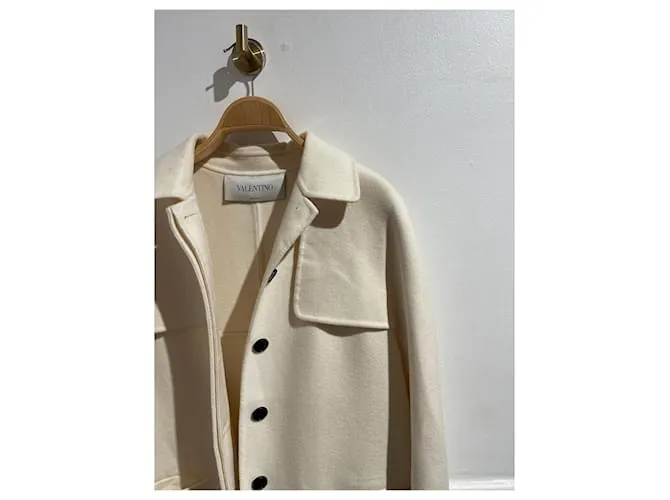 Abrigos VALENTINO GARAVANI T.IT 48 Lana Blanco 