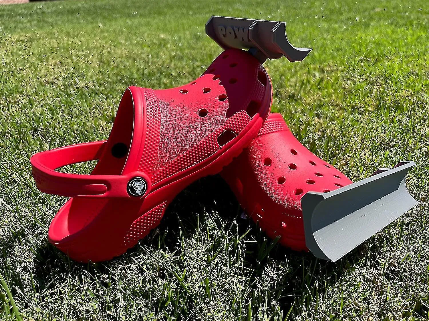 Accesorio de amuleto de quitanieves para zapato de cocodrilo, un par de accesorios de croc quitanieves cuchillas delanteras