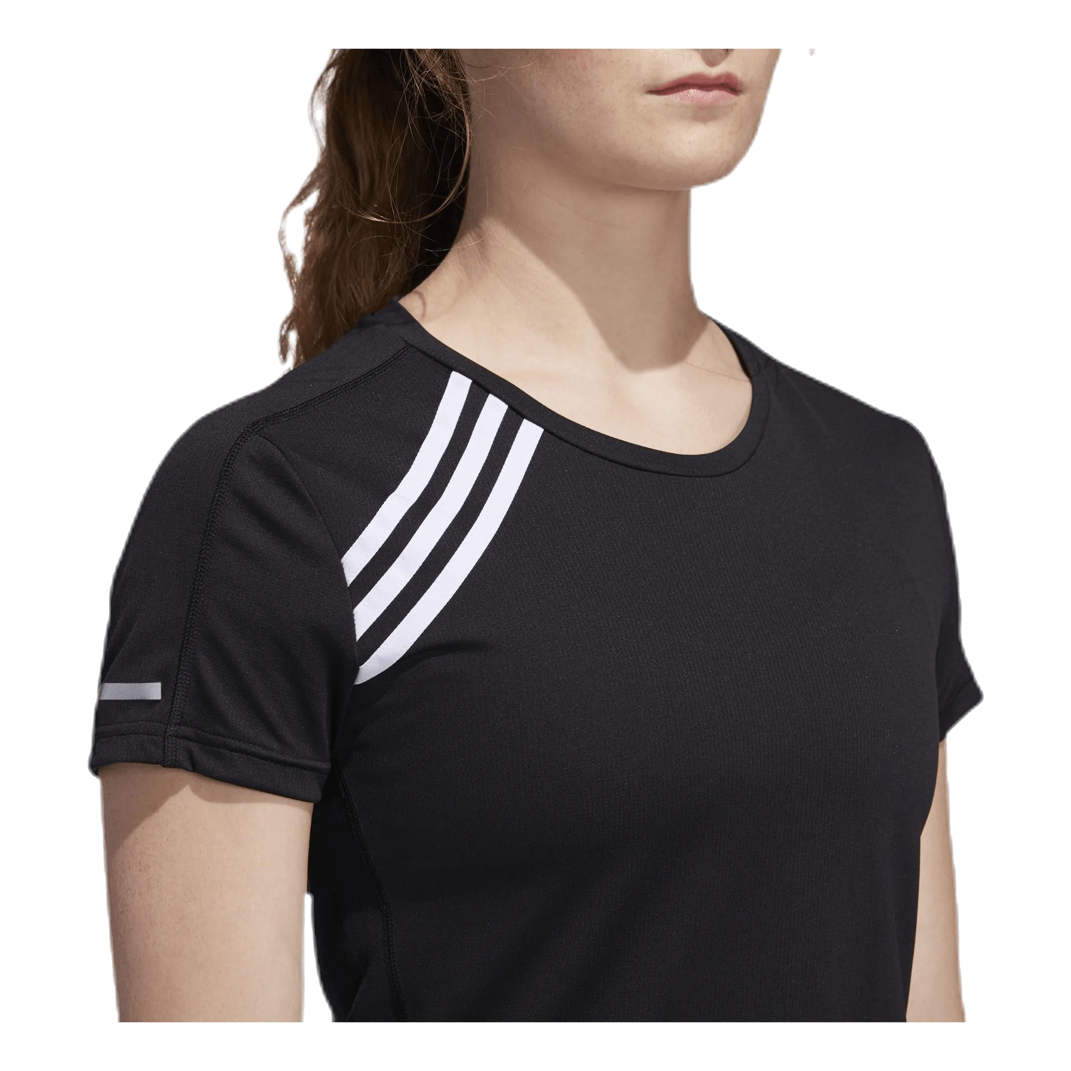Adidas Adidas Run 3 Stripes Tee Women Black