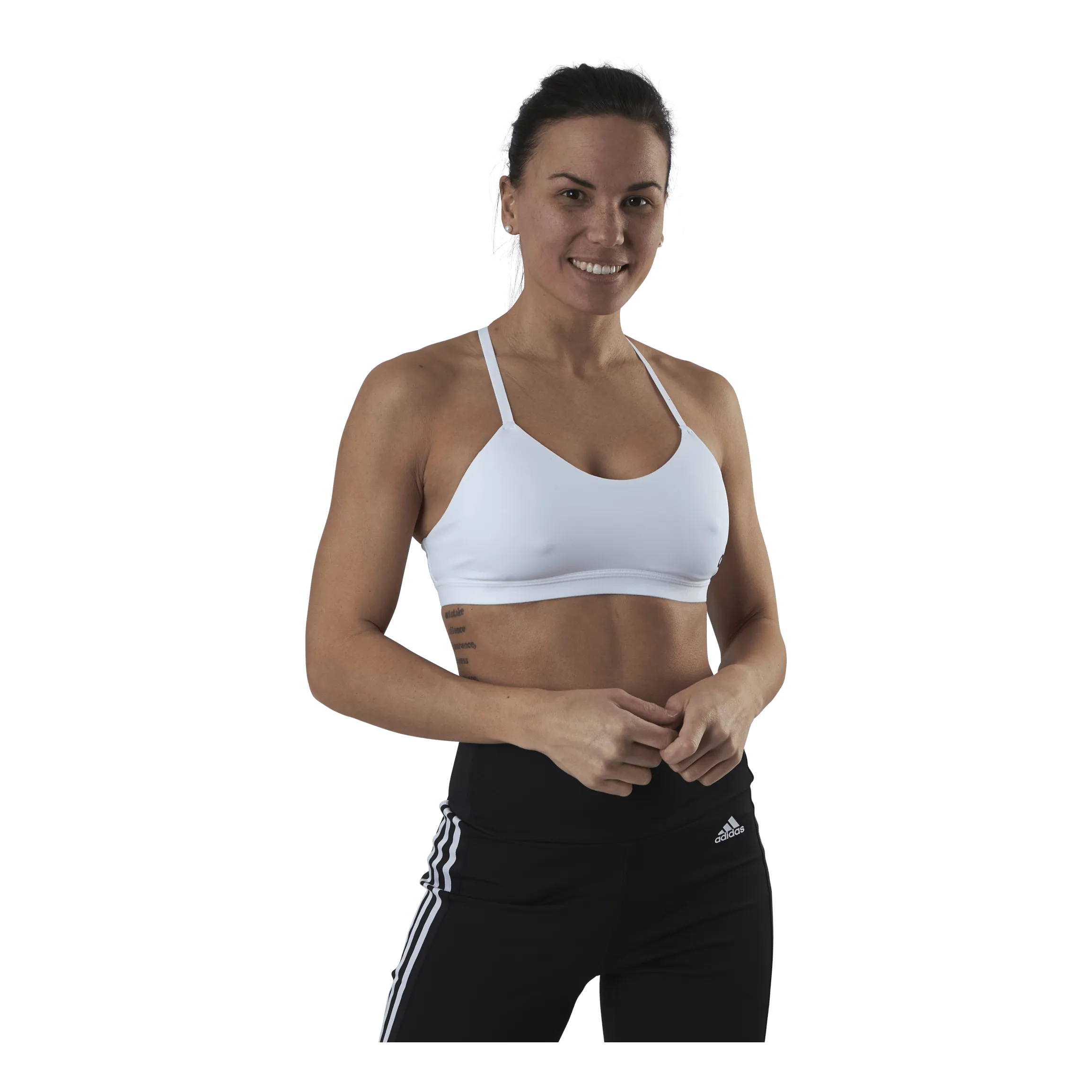 Adidas All Me Light Support Training Bra White / Black