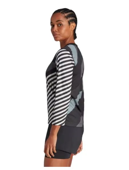 ADIDAS Camiseta Pro 3/4 Mujer Black