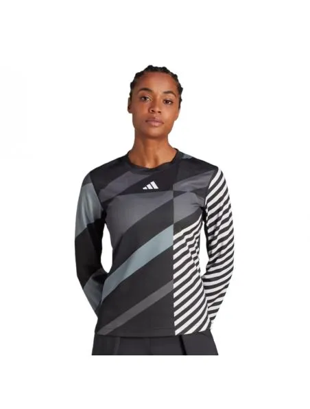ADIDAS Camiseta Pro 3/4 Mujer Black