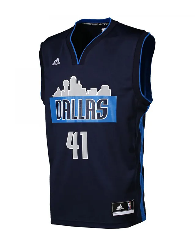 Adidas Camiseta Réplica Dirt Nowitzki Dallas Mavericks (navy/gris)