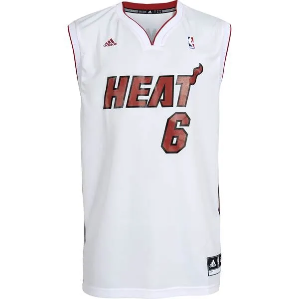 Adidas Camiseta Réplica Lebron James Miami (blanco)