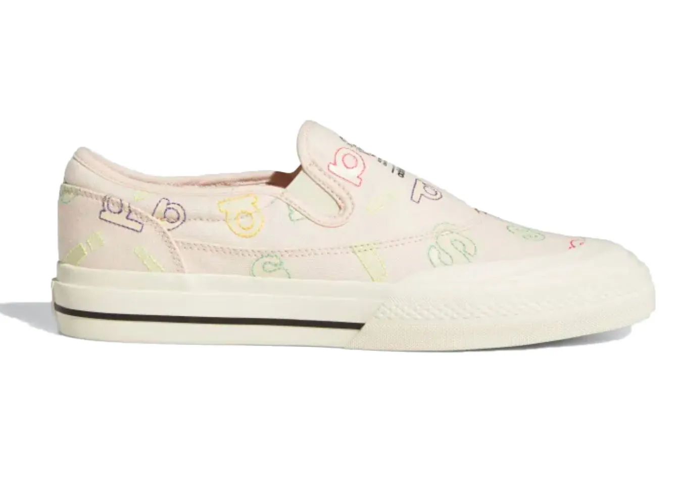ADIDAS ORIGINALS NIZZA RF SLIPON ALLOVER LETTERS