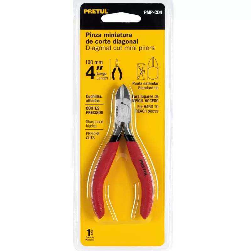 ALICATE DE CORTE DIAGONAL 4" PRETUL PMPCD4