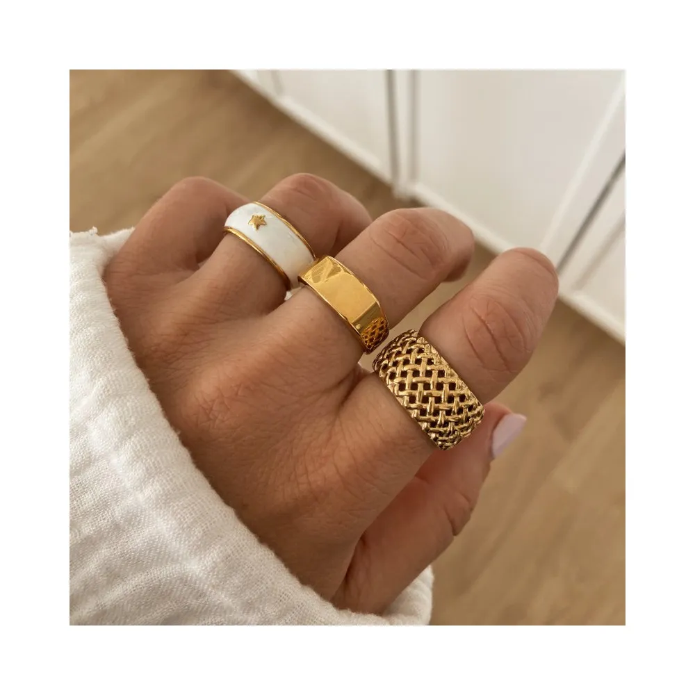 Anillo Borneo Blanco Oro