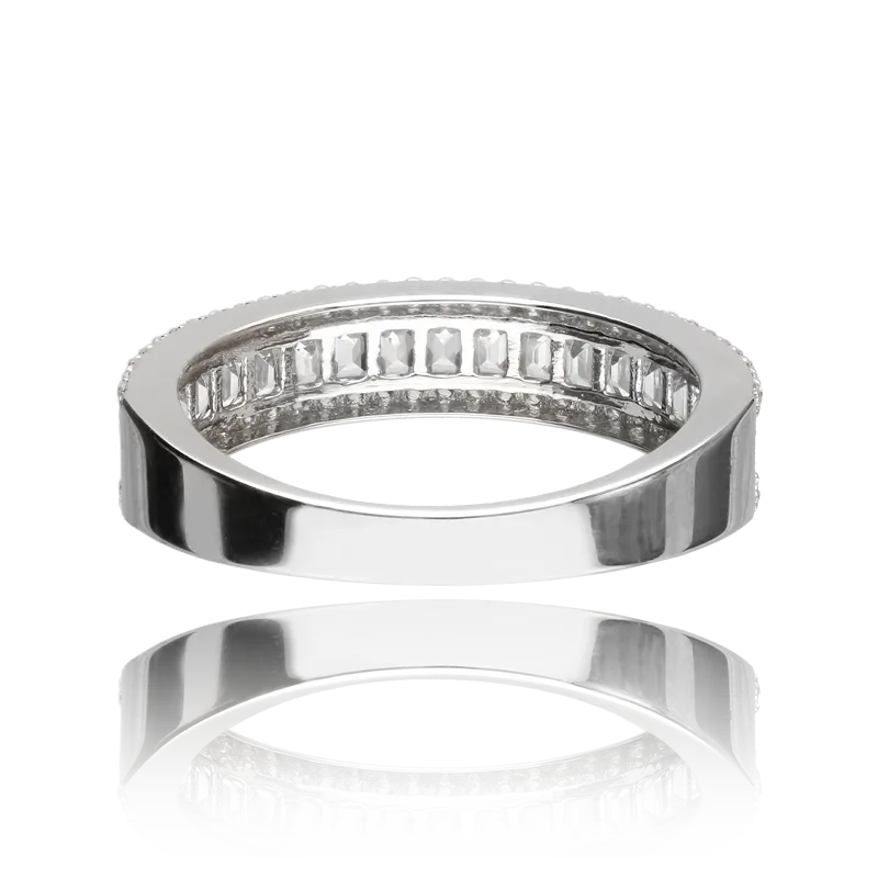 Anillo "Ringe" Oro Blanco 18k y Circonitas