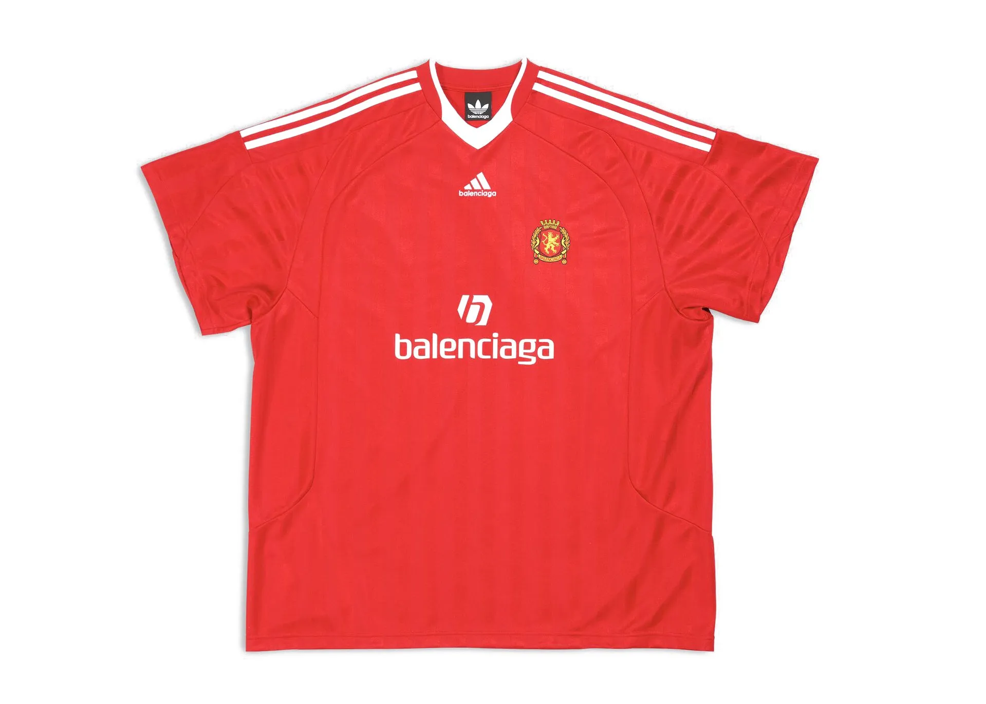 BALENCIAGA X ADIDAS SOCCER OVERSIZED TSHIRT RED