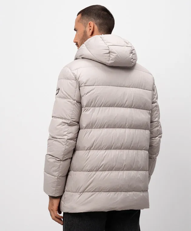 Be Florence Beige down jacket with logo patch