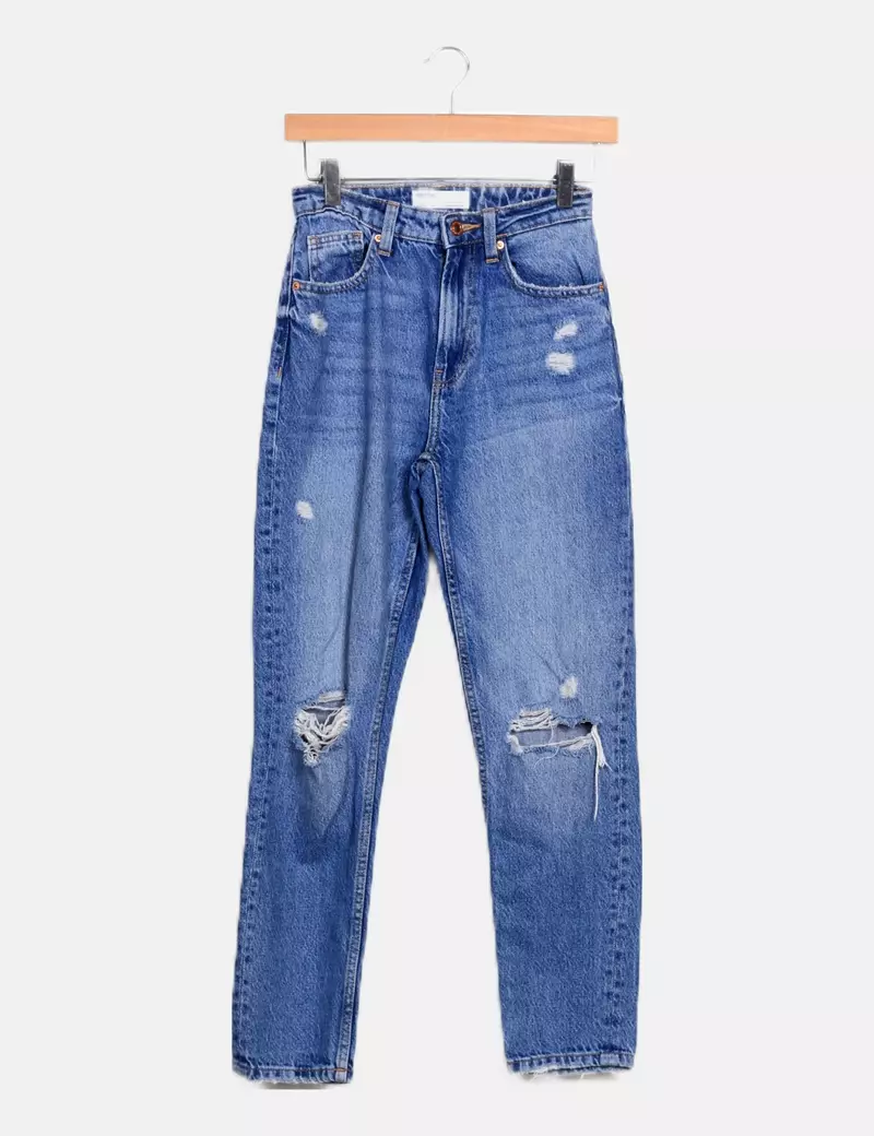 Bershka Pantalón denim básico