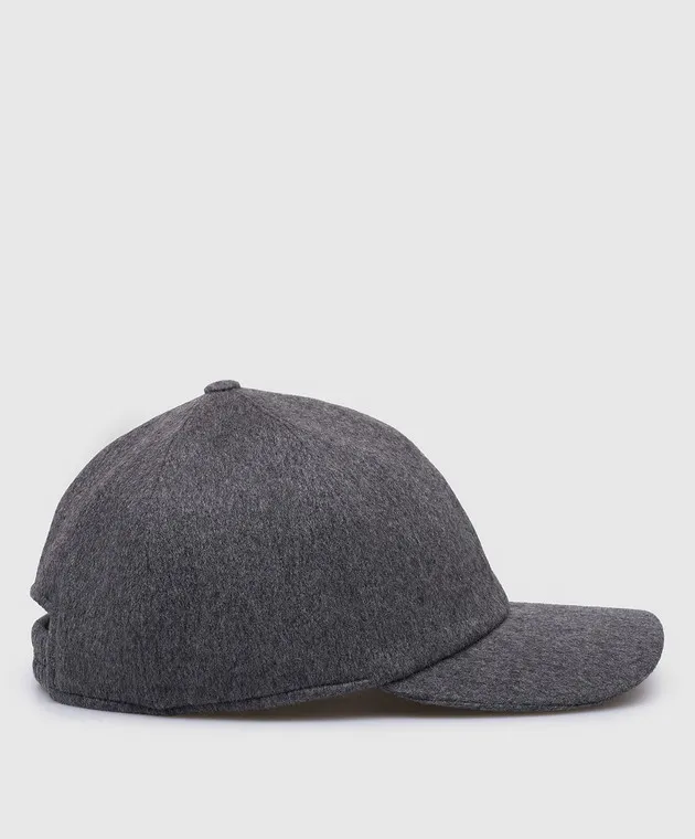 Bertolo Cashmere Gray cashmere cap