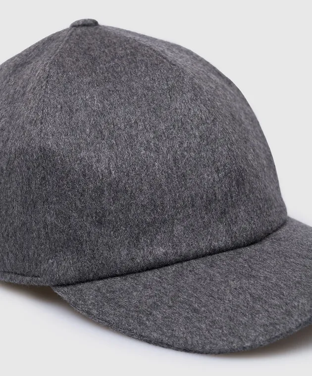 Bertolo Cashmere Gray cashmere cap