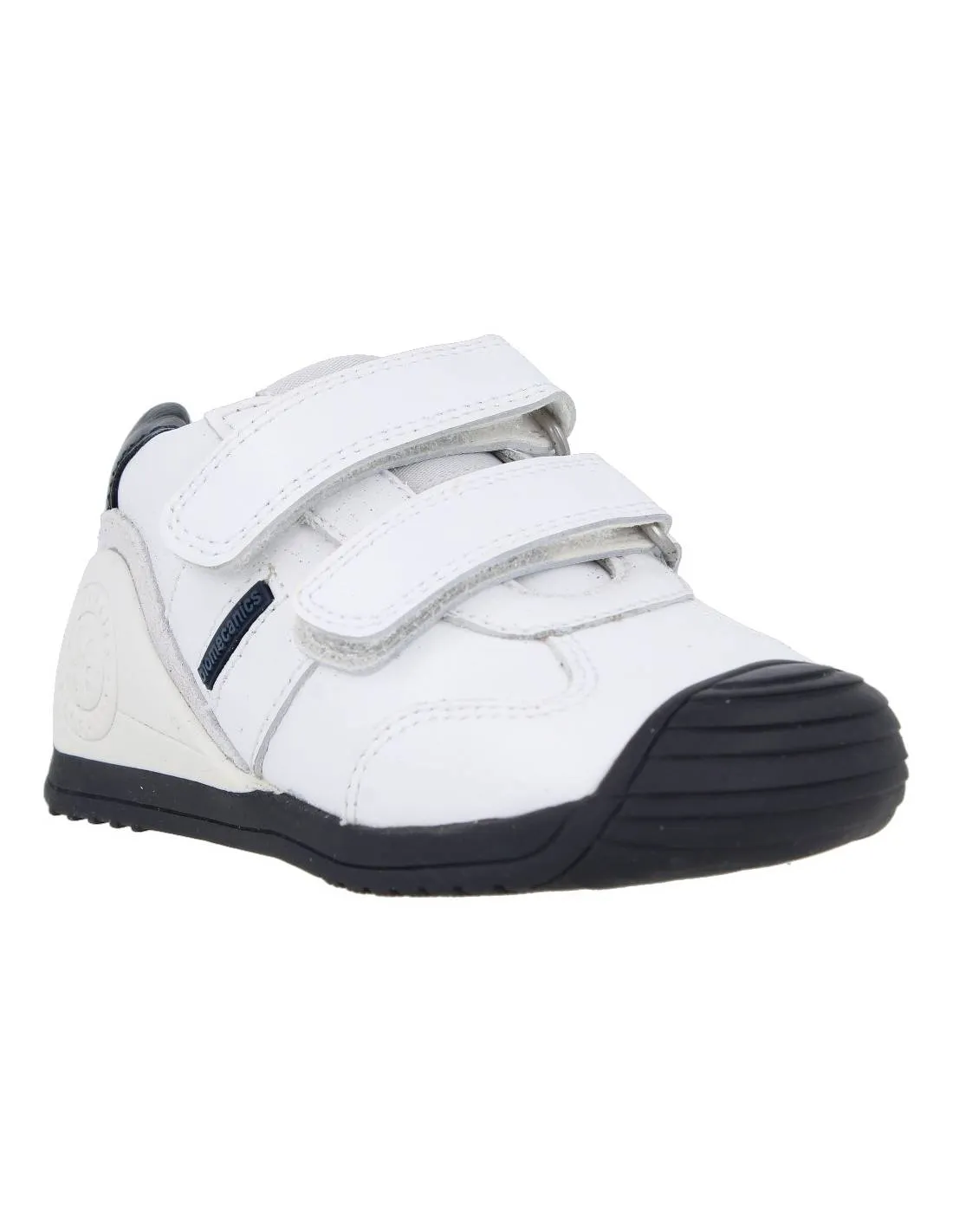 BIOMECANICS  DEPORTIVO BLANCO AZUL PARA BEBé PIEL VELCRO