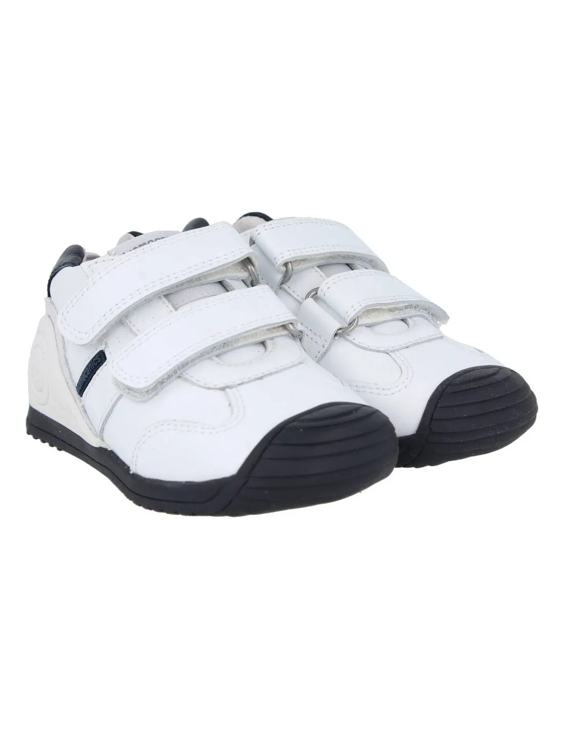 BIOMECANICS  DEPORTIVO BLANCO AZUL PARA BEBé PIEL VELCRO