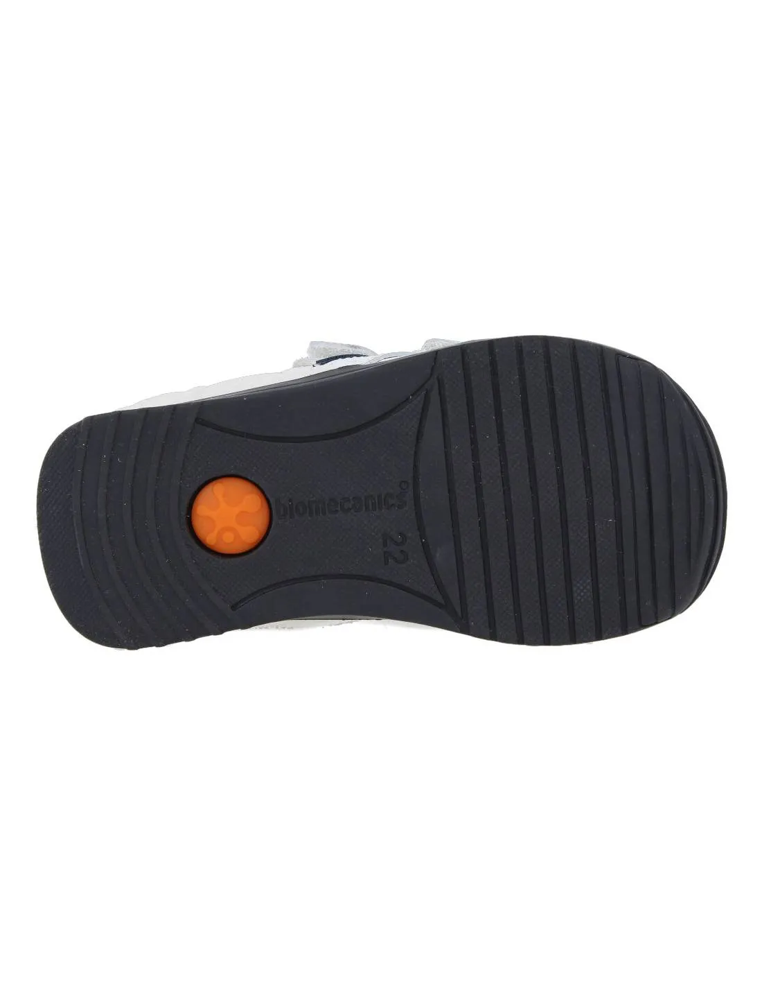 BIOMECANICS  DEPORTIVO BLANCO AZUL PARA BEBé PIEL VELCRO