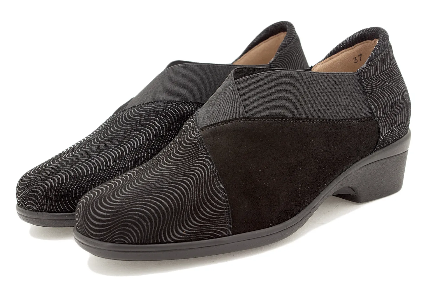 Black Leather Bootee shoe 225608