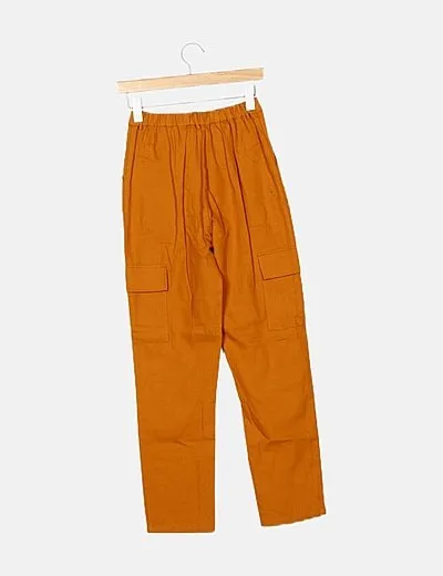 BlendShe Pantalón cargo mostaza