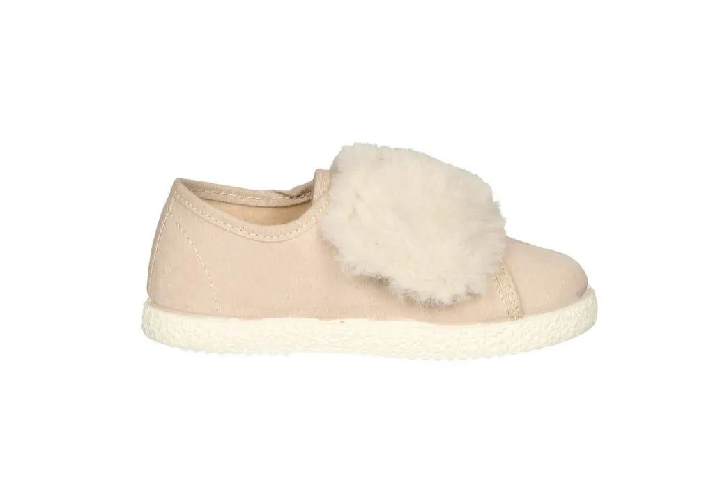 Blucher Beig Velcro Pelo