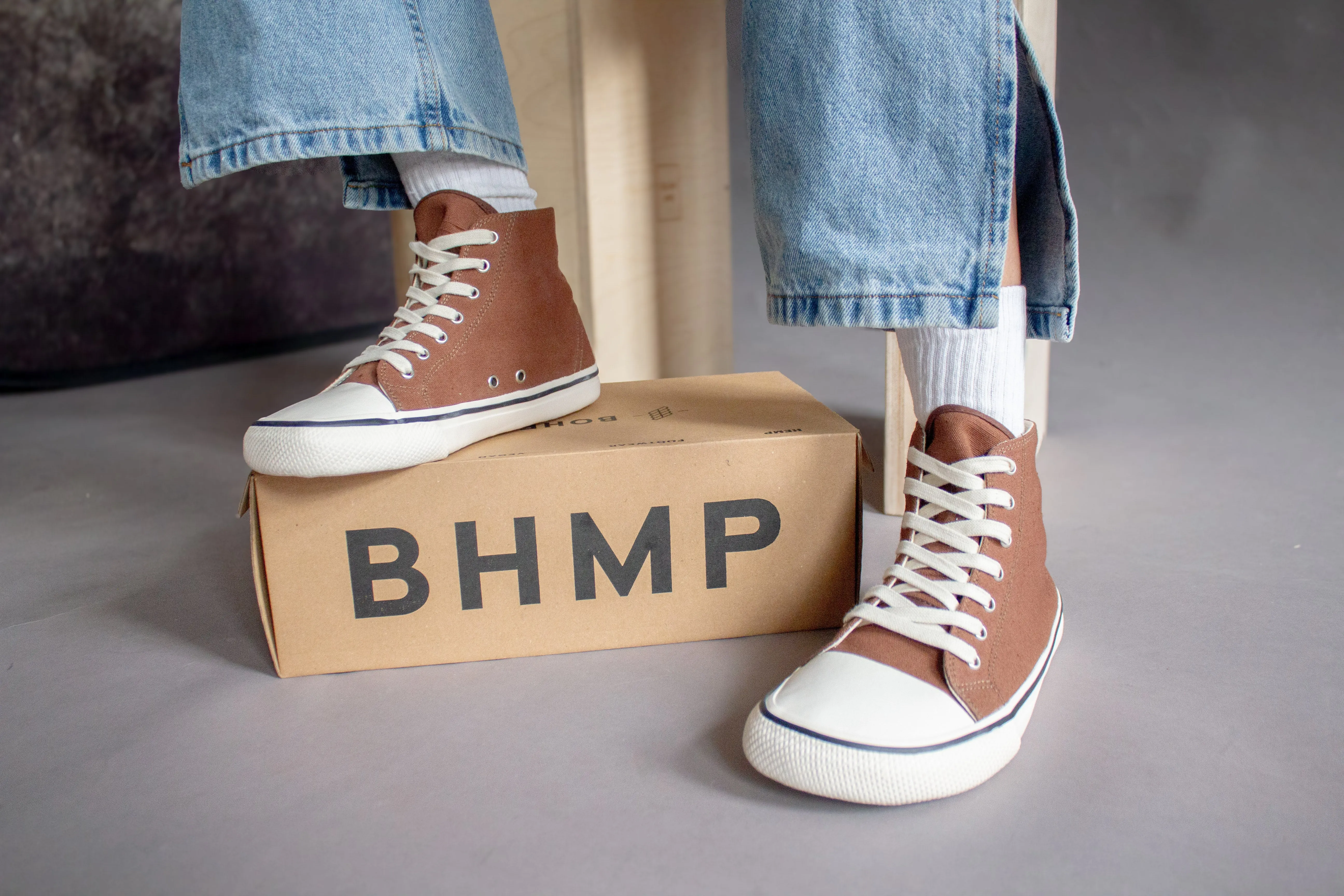 BOHEMPIA  ORIK 2.0 BROWN & TAN  DEPORTIVAS BAREFOOT DE CAñA ALTA