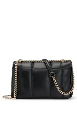 Bolso bandolera guateado con monograma Double B metálico