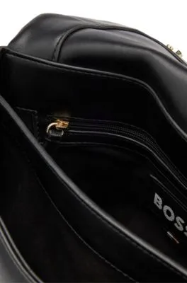Bolso bandolera guateado con monograma Double B metálico