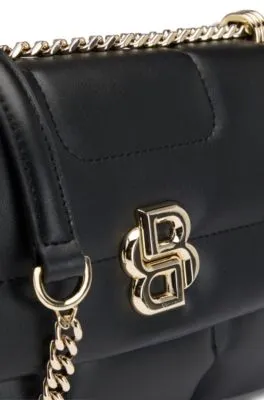 Bolso bandolera guateado con monograma Double B metálico