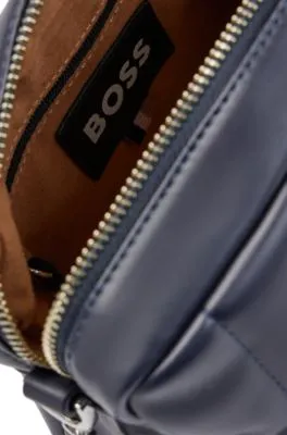 Bolso cruzado guateado con monograma Double B metálico