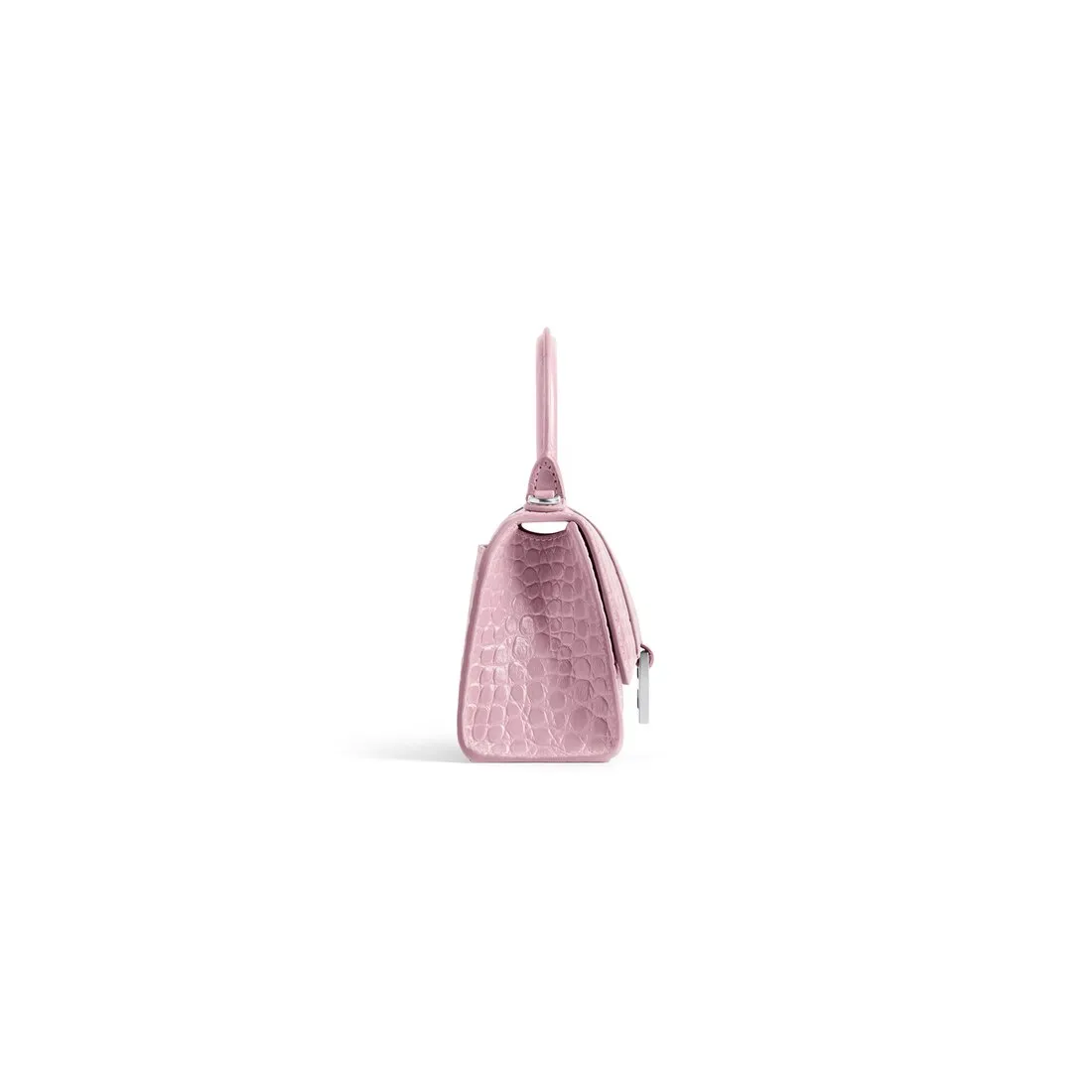 Bolso De Mano Hourglass Xs Con Estampado Cocodrilo para Mujer en Rosa