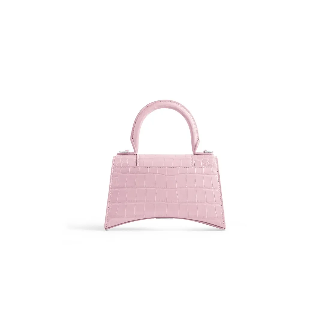 Bolso De Mano Hourglass Xs Con Estampado Cocodrilo para Mujer en Rosa