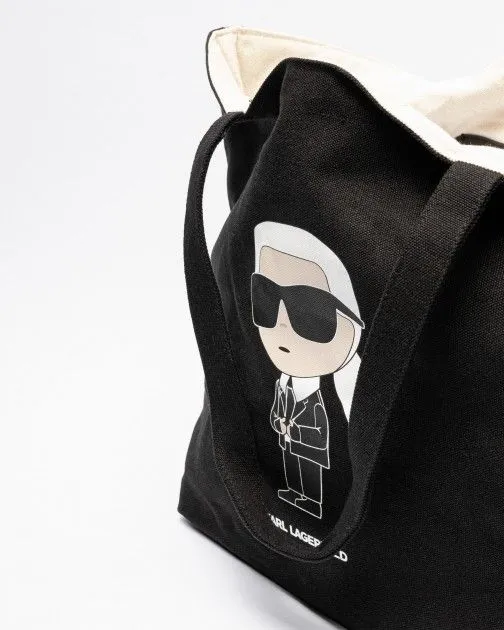 Bolso shopper Karl Lagerfeld K/Ikonik 2.0 Karl Canv Shopper Negro