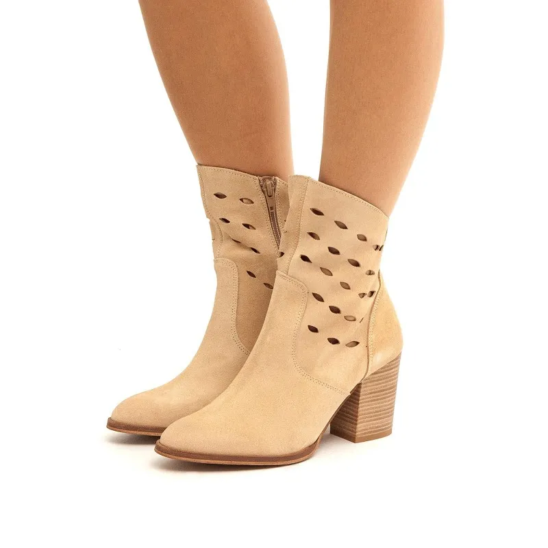 Botines Casual de Mujer MTNG UMA Beige 54226