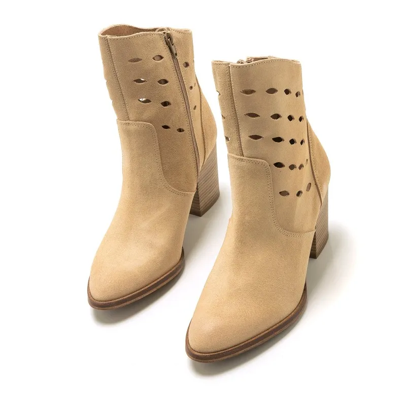 Botines Casual de Mujer MTNG UMA Beige 54226