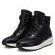 Botines tacón Carmela 068114 combinado con textil y con cuña