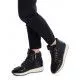 Botines tacón Carmela 068114 combinado con textil y con cuña