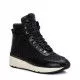 Botines tacón Carmela 068114 combinado con textil y con cuña