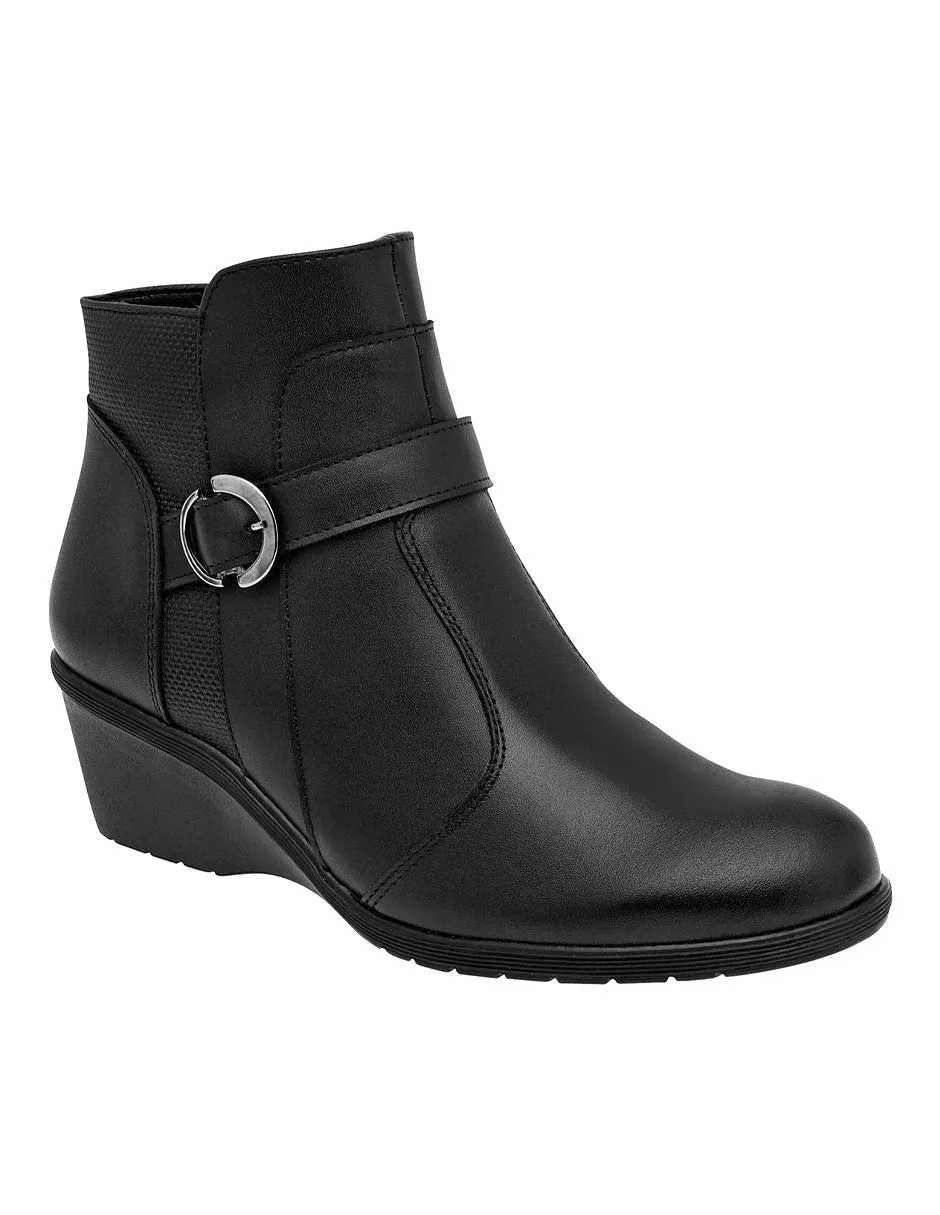 Botín con tacón Exterior Textil Color Negro Para Mujer De RBCOLLECTION