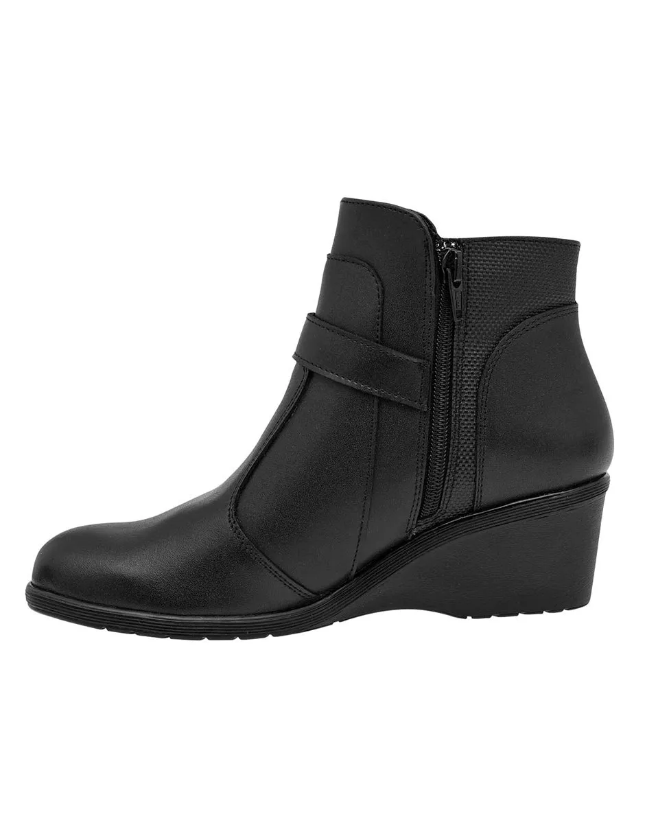 Botín con tacón Exterior Textil Color Negro Para Mujer De RBCOLLECTION