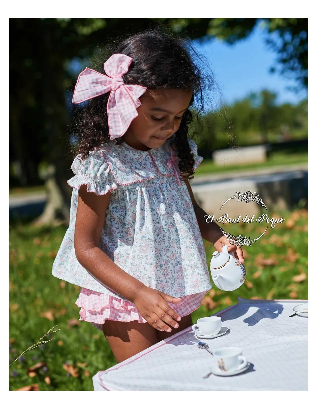 Braguita Cuadros y Blusa Flores La Martinica Kids & Baby