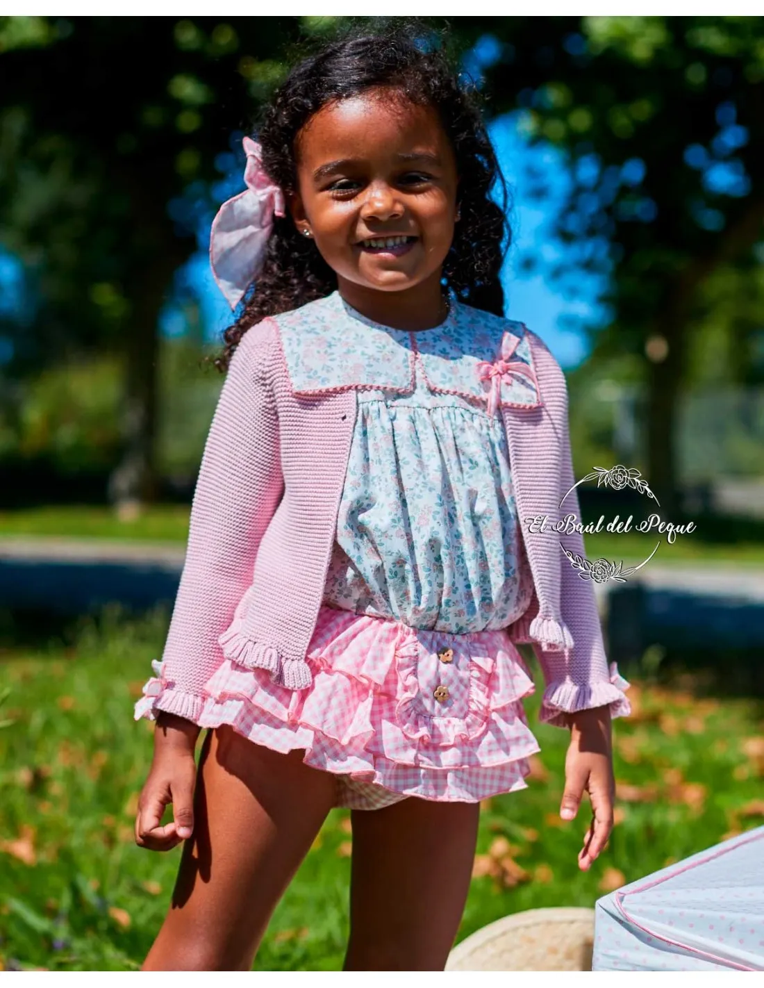 Braguita Cuadros y Blusa Flores La Martinica Kids & Baby