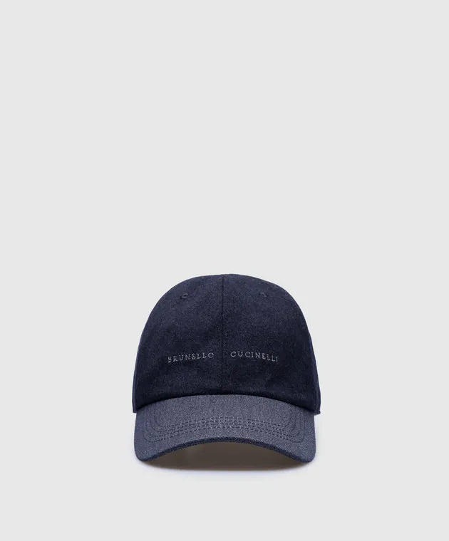 Brunello Cucinelli Blue wool and cashmere cap