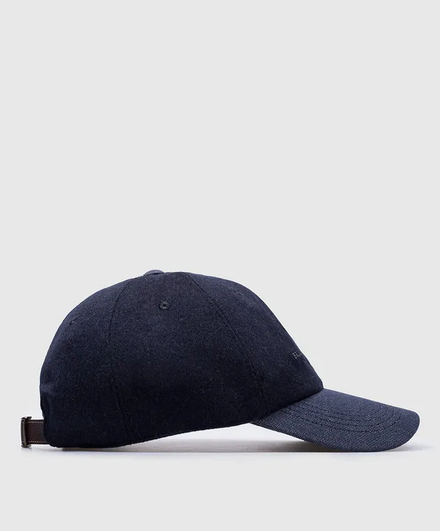 Brunello Cucinelli Blue wool and cashmere cap