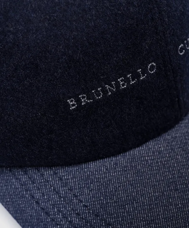 Brunello Cucinelli Blue wool and cashmere cap