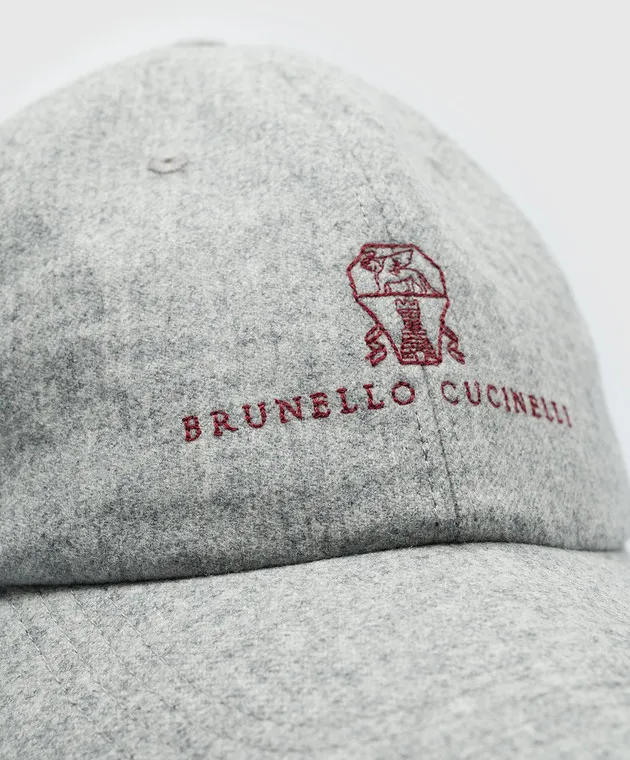 Brunello Cucinelli Gray melange cap made of wool