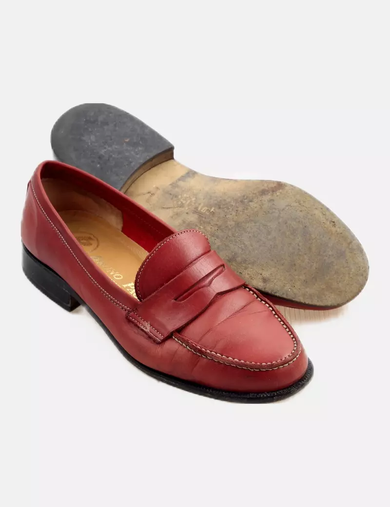Bruno paoli Mocasín granate casual
