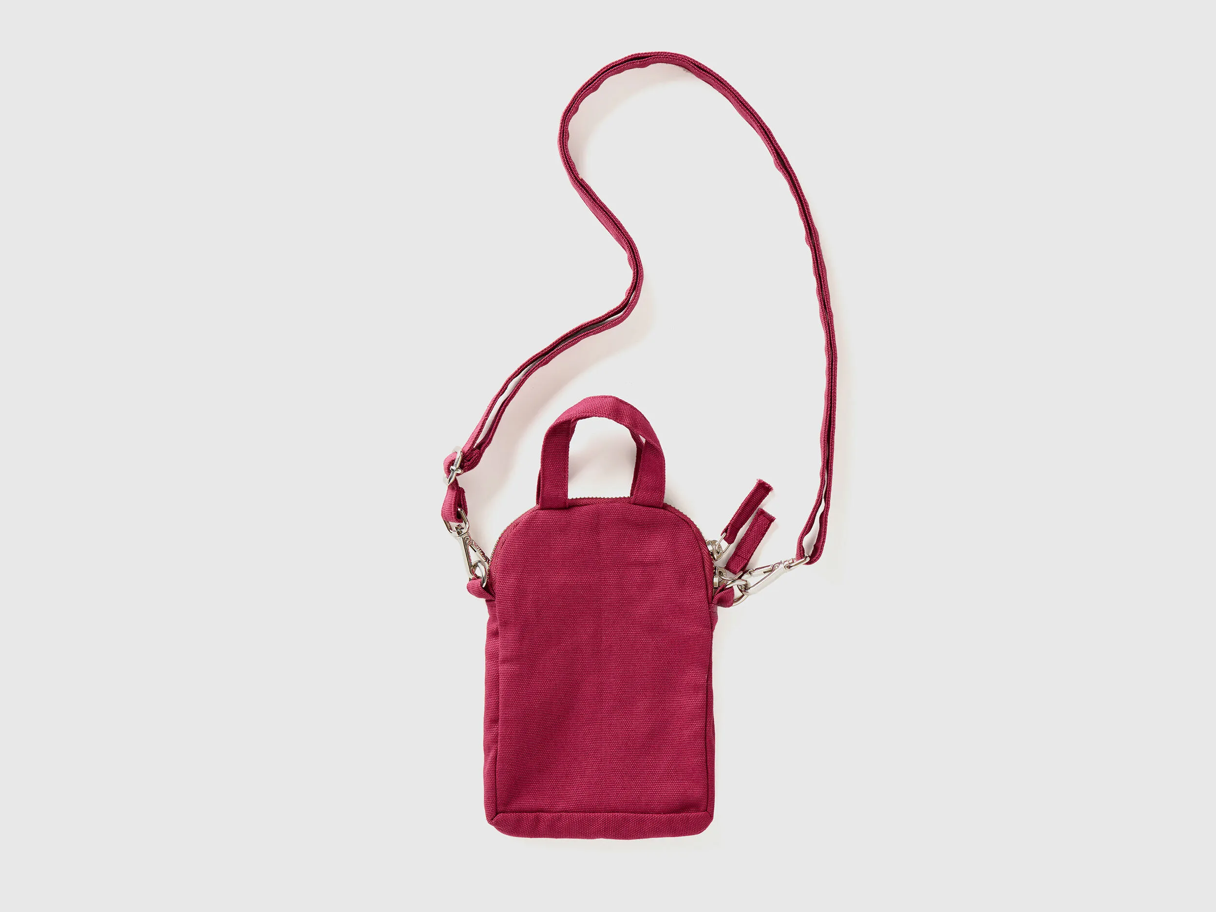 Burgundy cell phone holder in pure cotton