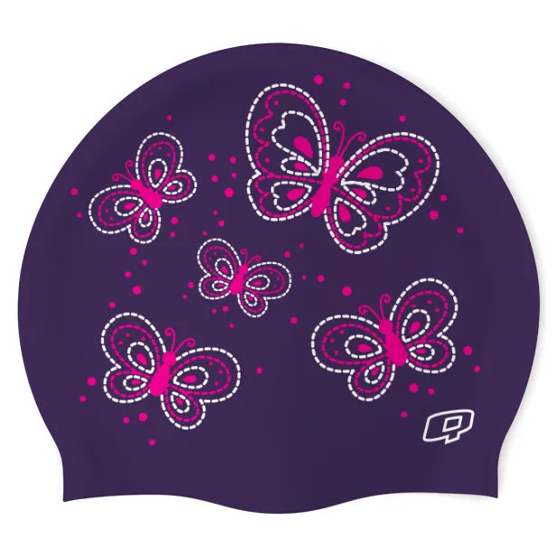 BUTTERFLY  SILICONE SWIMMING CAP