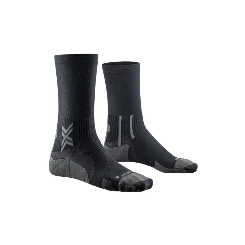 CALCETINES DE RUNNING XSOCKS RUN PERFORM CREW (NEGRO/CARBONO)